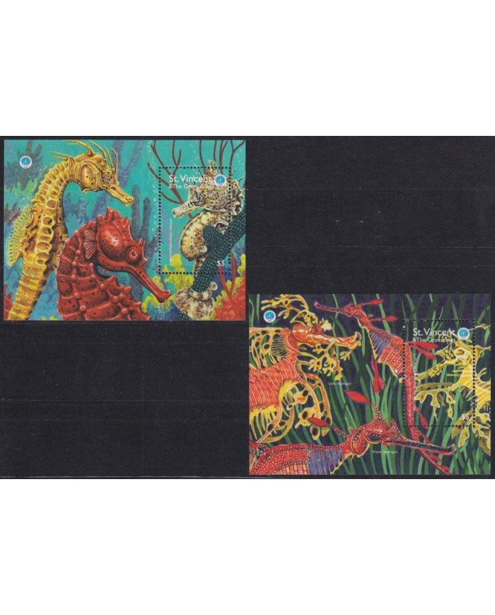 F-EX19542 ST VINCENT GRENADINES MNH 1989 HF SEA LIFE MARINE SEA HORSE