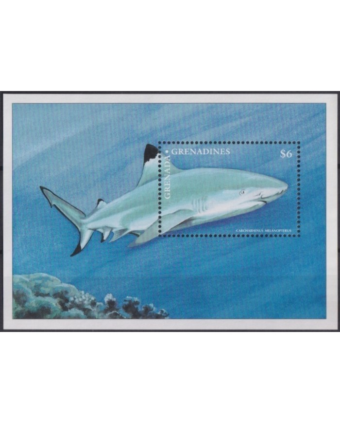 F-EX19809 GRENADA & GRENADINES MNH MARINE LIFE FISH PECES SHARK UNDERWATER.