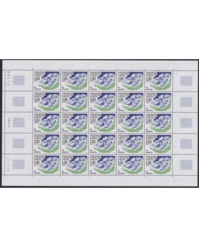 F-EX17695 TAAF FRENCH POLAR ANTARTIC FRANCE MNH 1998 MINERAL CORDIERITE SHEET 25 . .