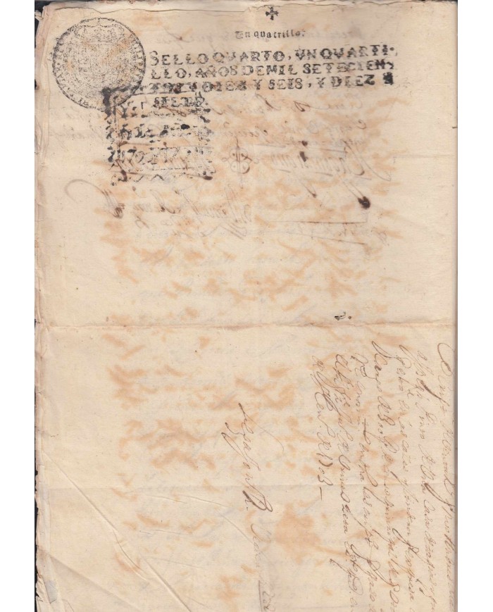E6089 SANTO DOMINGO SPAIN ESPAÑA 1666-1792. HOUSE SALES. RARE SEALLED PAPER REVENUE.