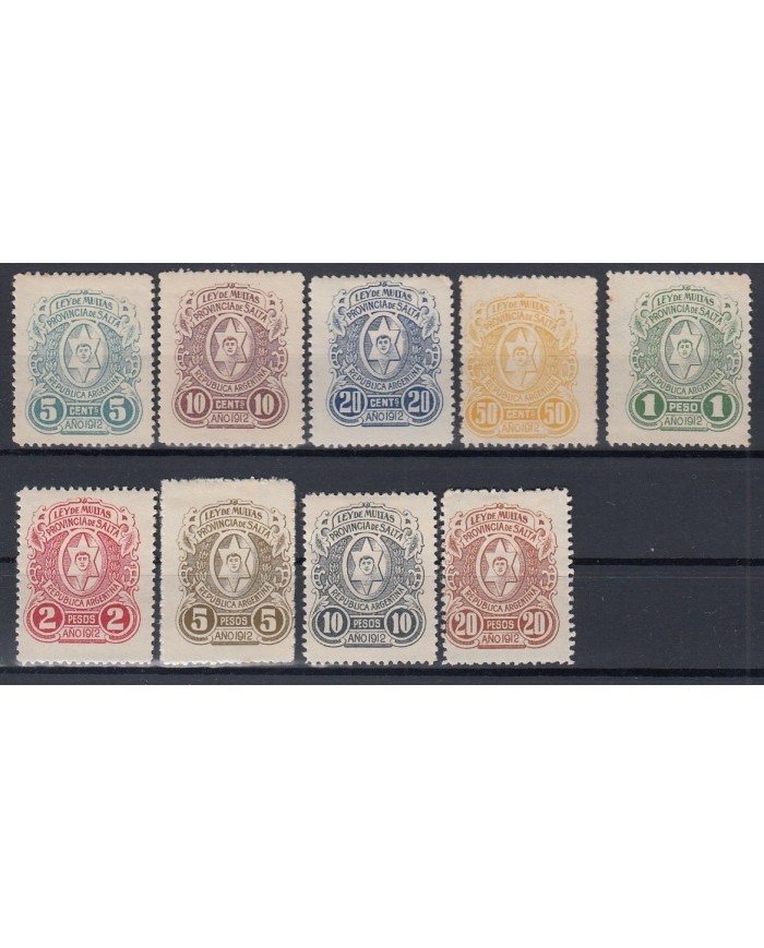 F-EX7366 ARGENTINA LOCAL REVENUE SALTA PROVINCE 1910. LEY DE MULTAS. LAW OF FINES
