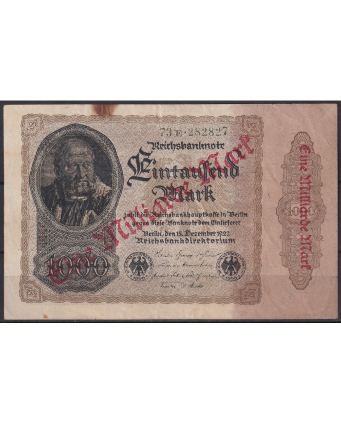 F-EX18955 GERMANY DEUTSCHESBANK EINE MILLARDEN 1922.