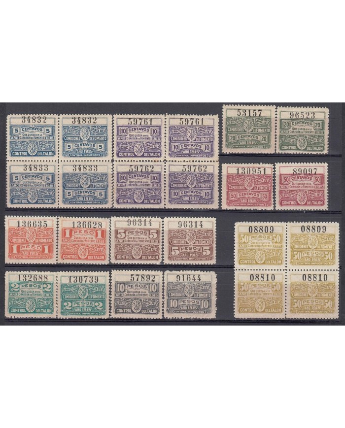 F-EX7392 ARGENTINA LOCAL REVENUE SANTA FE PROVINCE. CONTROL DE TALON 1915.