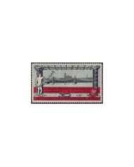 F-EX19065 GERMANY CINDERELLA 1912 60x35mm ART NOVEAU BRIDGE NO GUM.