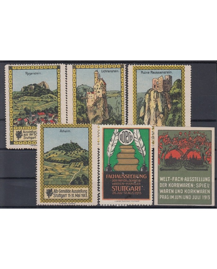 F-EX6925 GERMANY DEUTSCHLAND CINDERELLA 1913 STAMPS LOT.