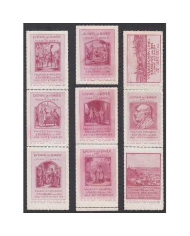 F-EX7209 GERMANY CINDERELLA LUDWING II OF BAYERN BAVARIA NO GUM STAMPS LOT