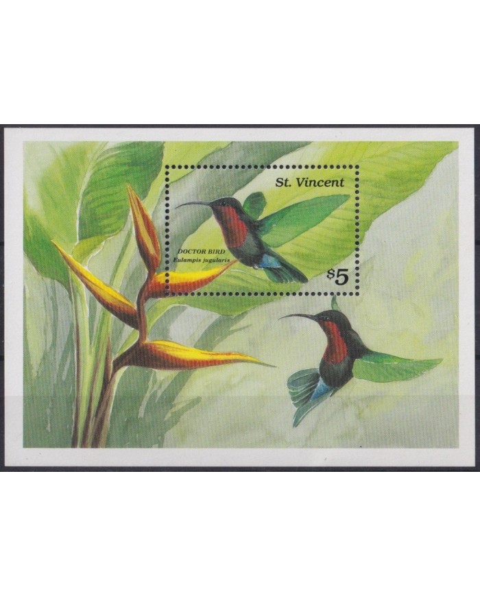 F-EX19449 ST VINCENT MNH 1989 HF COLIBRI BIRDS AVES PAJAROS