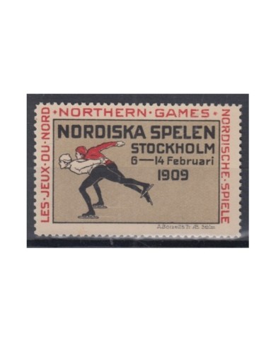 F-EX7078 SWEDEN SUEDE SVERIGE CINDERELLA 1909 WINTER SPORT HOCKEY SKI MNH