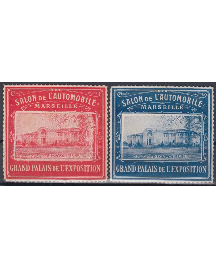 F-EX6922 FRANCE 1913 CINDERELLA AUTOMOVIL AUTO FAIR LOT MH.
