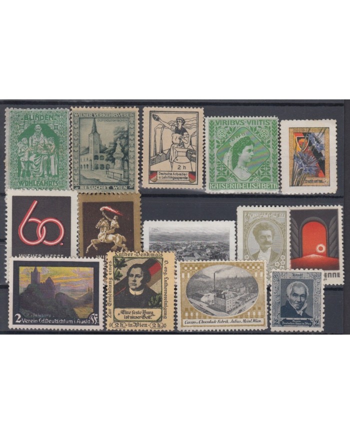 F-EX6406 AUSTRIA OSTERREICH CINDERELLA STAMPS LOT NO GUM.