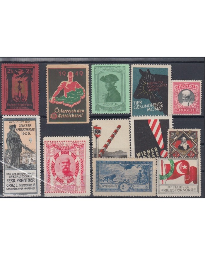 F-EX6420 AUSTRIA OSTERREICH CINDERELLA STAMPS LOT NO GUM.