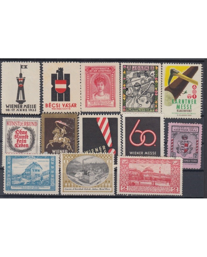 F-EX6424 AUSTRIA OSTERREICH CINDERELLA STAMPS LOT NO GUM.
