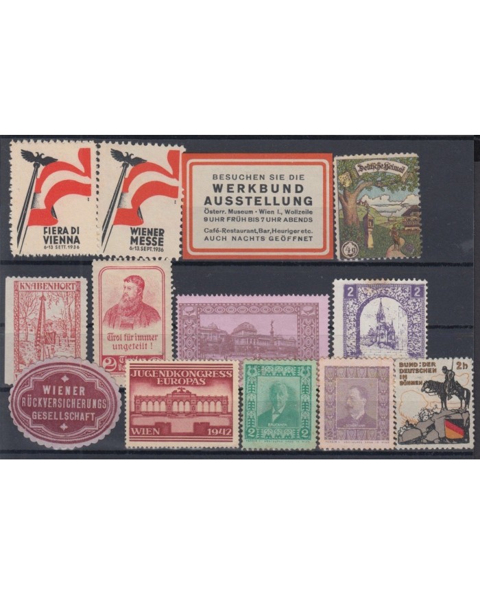 F-EX6433 AUSTRIA OSTERREICH CINDERELLA STAMPS LOT NO GUM.