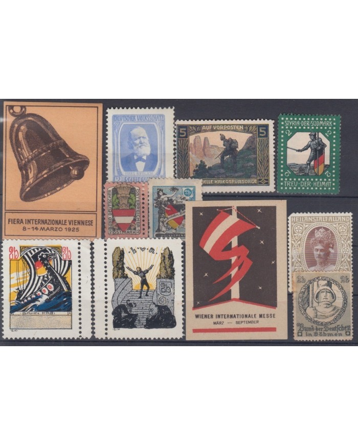 F-EX6729 AUSTRIA OSTERREICH CINDERELLA STAMPS LOT MH- NO GUM.
