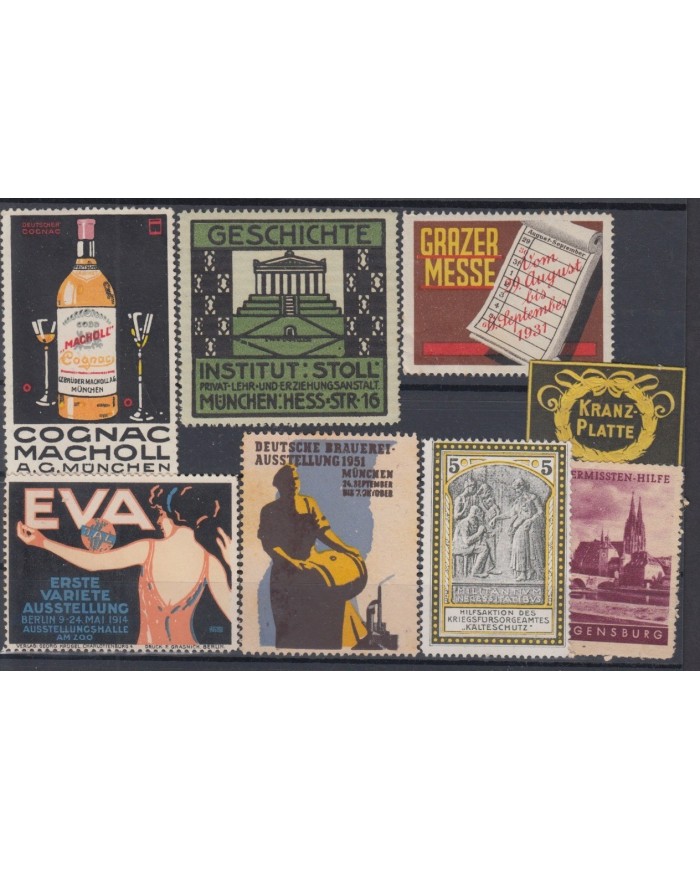 F-EX6438 GERMANY DEUTSCHLAND CINDERELLA STAMPS LOT NO GUM.