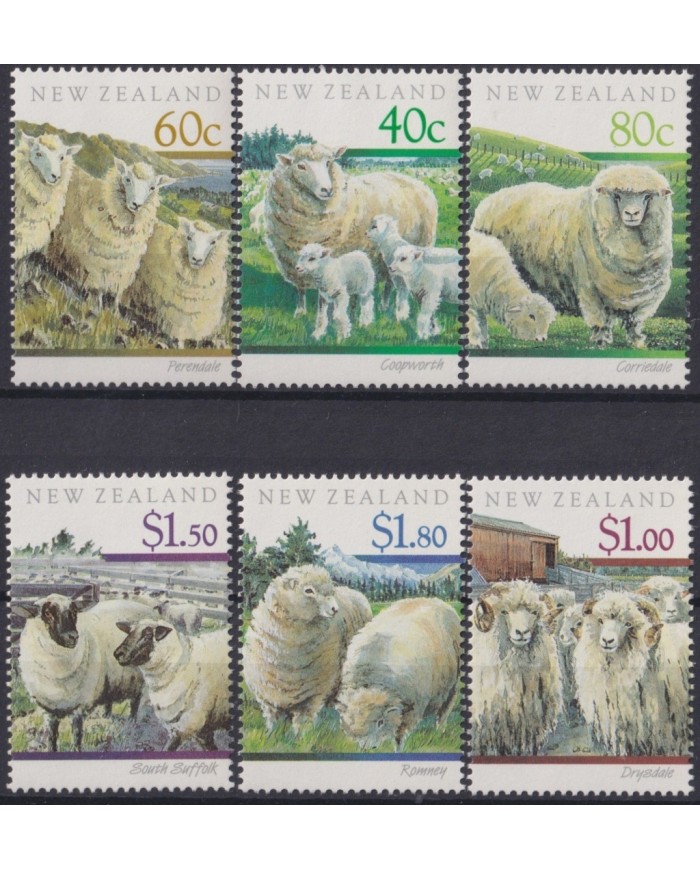 F-EX19628 NEW ZEALAND MNH 1991 WWF SHEEP.