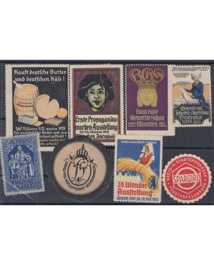 F-EX6443 GERMANY DEUTSCHLAND CINDERELLA STAMPS LOT NO GUM.
