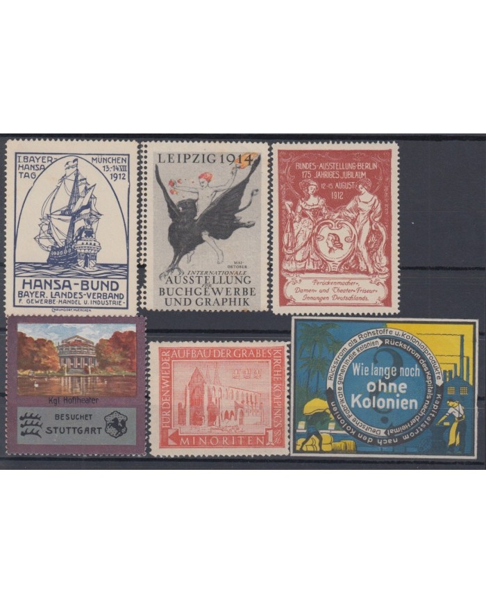 F-EX6448 GERMANY DEUTSCHLAND CINDERELLA STAMPS LOT NO GUM.