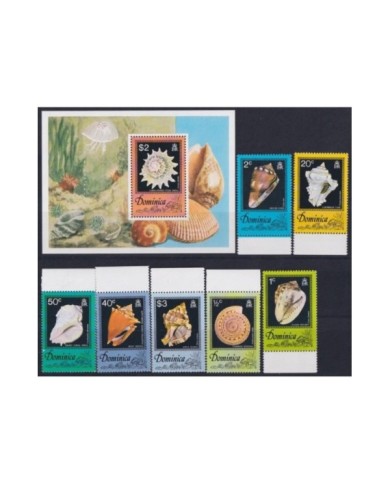 F-EX19915 DOMINICA MNH 1976 SEA MARINE WILDLIFE SHELL SNAIL.