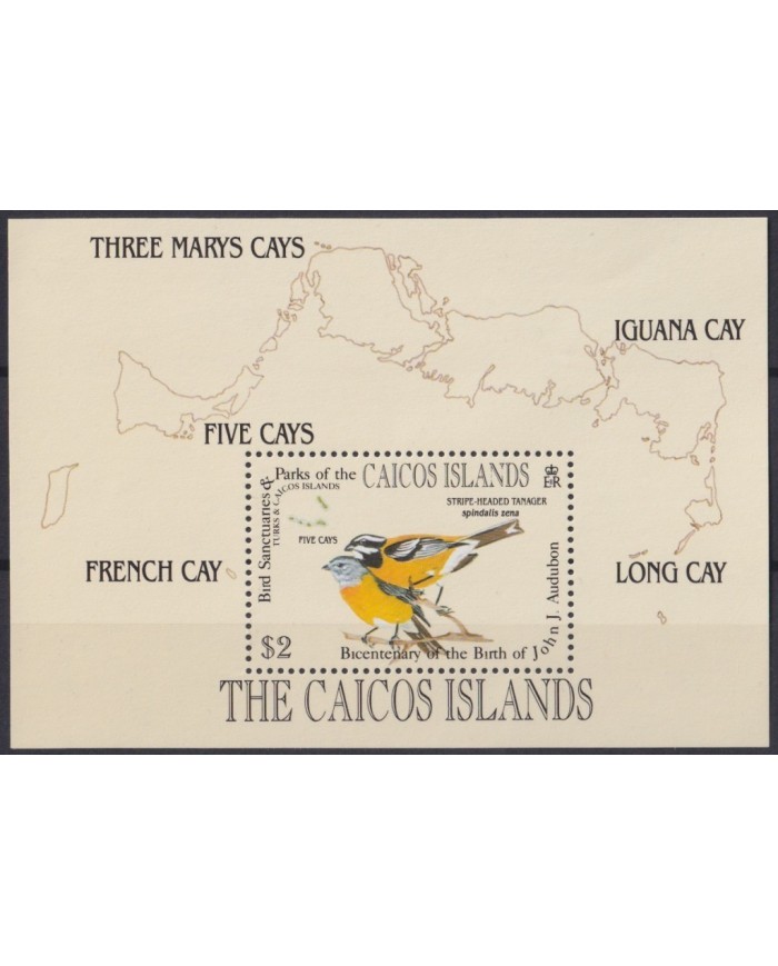 F-EX19929 TURK & CAICOS Is MNH 1985 CAY AUDUBON BIRD AVES PAJAROS.
