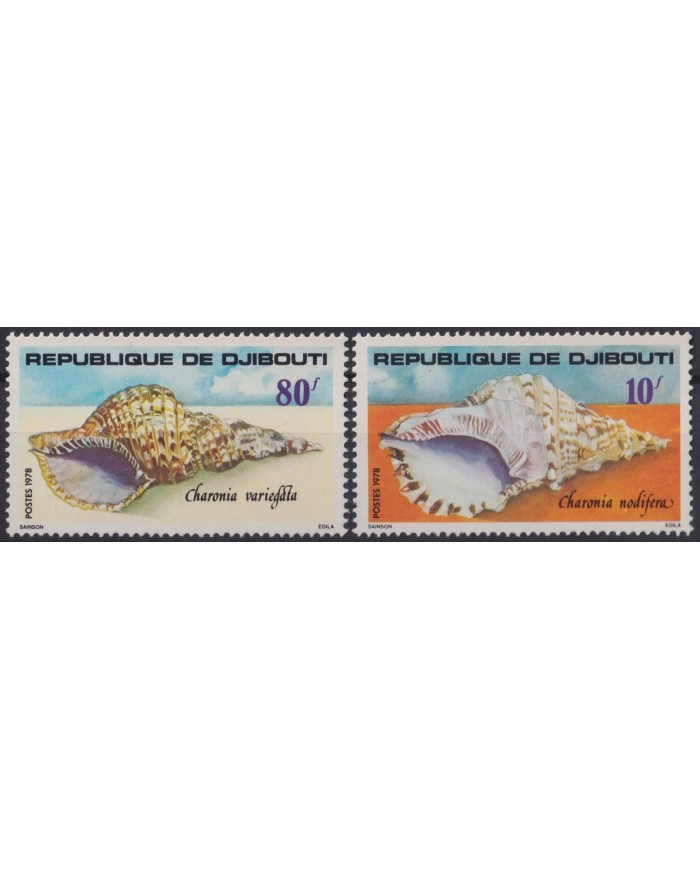 F-EX19932 DJIBOUTI MNH 1978 SEA MARINE LIFE WILDLIFE SHELL SNAIL.