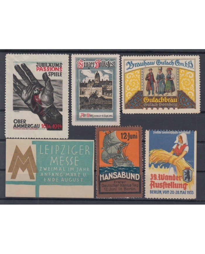 F-EX6456 GERMANY DEUTSCHLAND CINDERELLA STAMPS LOT NO GUM.