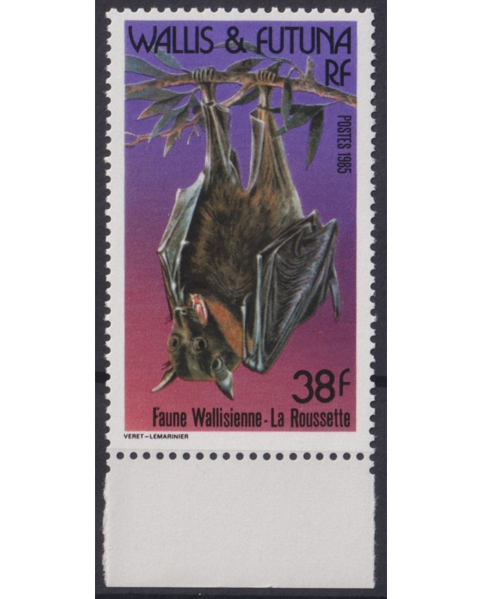 F-EX19957 WALLIS & FUTUNA Is MNH 1987 LA ROUSSETTE BAT MURCIELAGOS