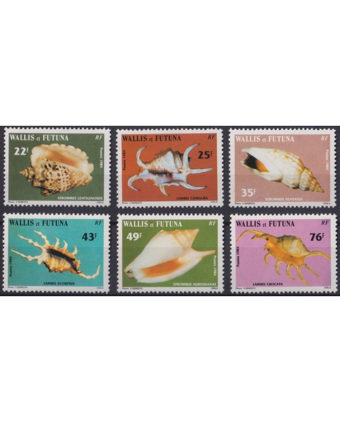F-EX19959 WALLIS & FUTUNA Is MNH 1986 SEA MARINE WILDLIFE SHELL SNAIL. .