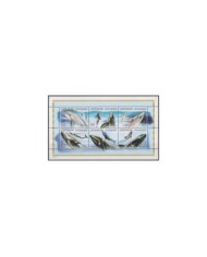 F-EX23852 PALAU IS MNH 1983 MARINE WILDLIFE WHALE BALLENAS BLOCK.