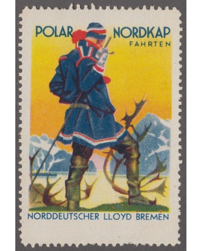 F-EX6708 GERMANY DEUTSCHLAND CINDERELLA POLAR NORDKAP LLOYG BREMEN NO GUM