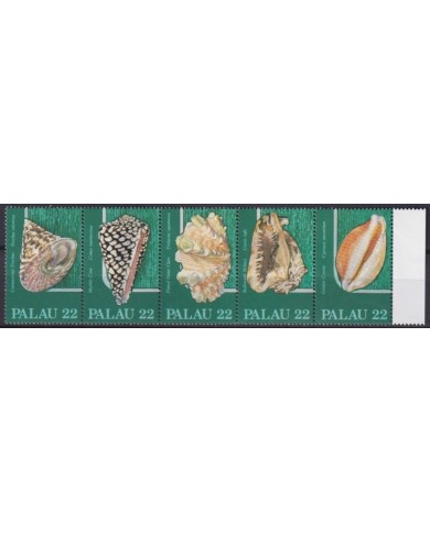 F-EX20238 PALAU MNH WILDLIFE SEA MARINE SHELL CONCHAS SNAIL CORAL.