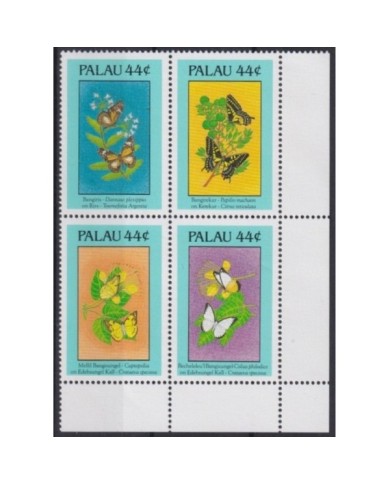 F-EX20225 PALAU MNH 1988 BUTTERFLIES MARIPOSAS PAPILLONS INSECTS.