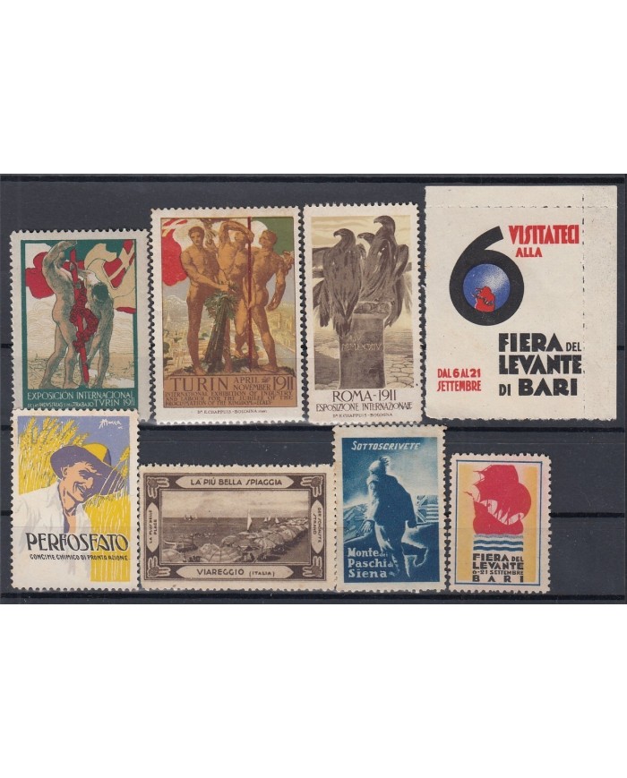 F-EX6590 ITALY CINDERELLA STAMPS LOT, MILANO 1911 EXPO.  MH- NO GUM.