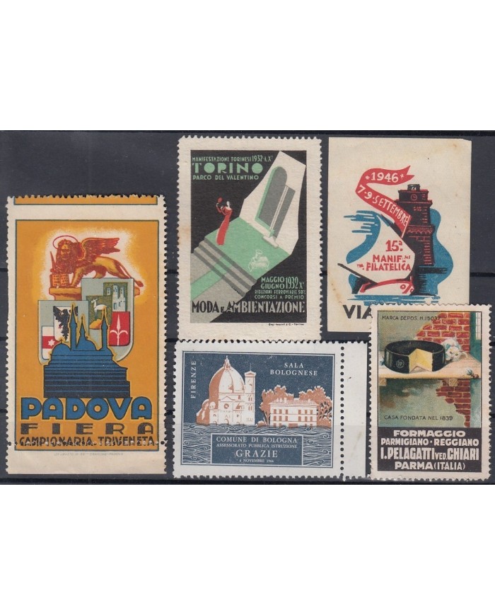 F-EX6634 ITALY CINDERELLA STAMPS LOT NO GUM.