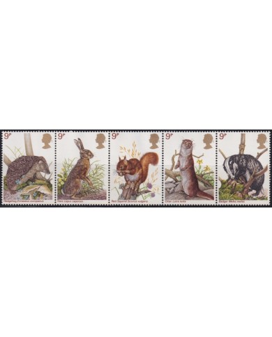 F-EX195222 ENGLAND UK UNITED KINGDOM MNH RABBIT SQUIRREL BADGER HEDGEHOG.