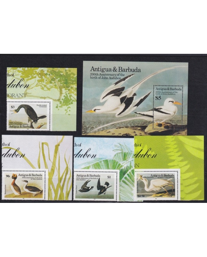 F-EX20384 ANTIGUA & BARBUDA MNH 1985 AUDUBON FAUNA BIRD AVES PAJAROS