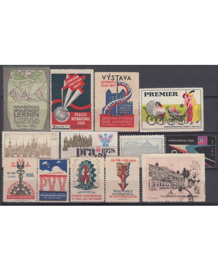 F-EX6716 CZECHOSLOVAKIA CINDERELLA STAMPS LOT MH- NO GUM.
