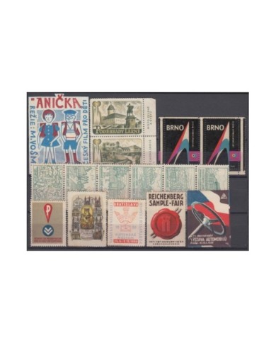 F-EX6717 CZECHOSLOVAKIA CINDERELLA STAMPS LOT MH- NO GUM.