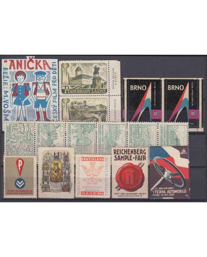 F-EX6717 CZECHOSLOVAKIA CINDERELLA STAMPS LOT MH- NO GUM.