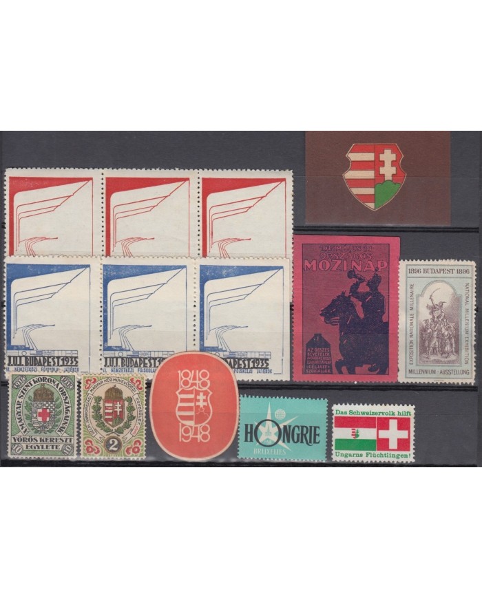 F-EX6722 HUNGARY MAGYAR CINDERELLA STAMPS LOT MH- NO GUM.