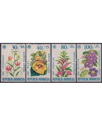 F-EX20594 INDONESIA MNH 1965 FLORES FLOWERS