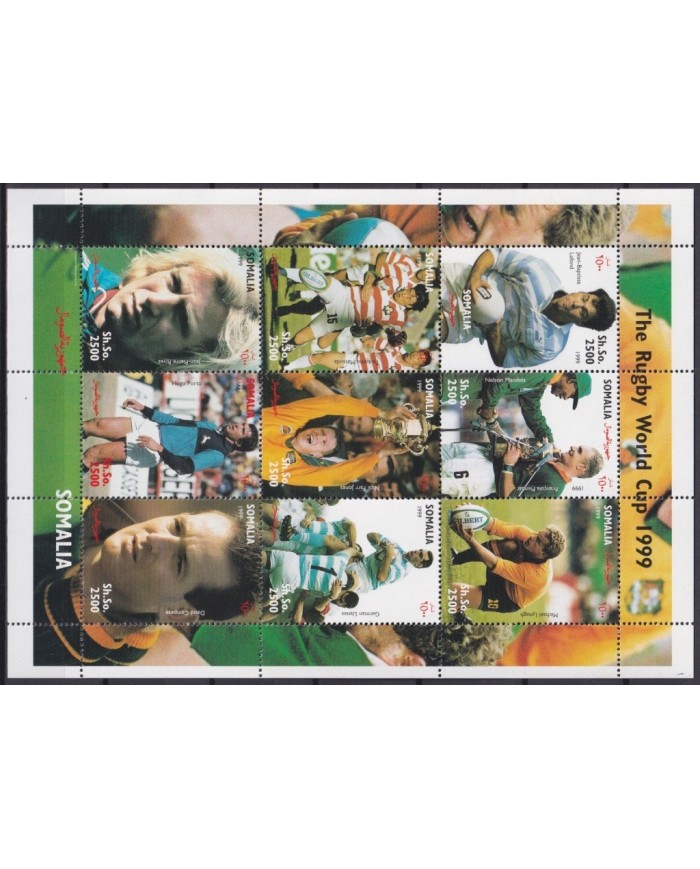 F-EX20564 SOMALIA MNH 1999 SHEET RUGBY WORLD CUP