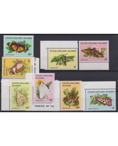 F-EX20807 COCOS KEELING MNH 1982 BUTTERFLIES MARIPOSAS PAPILLONS INSECTS.