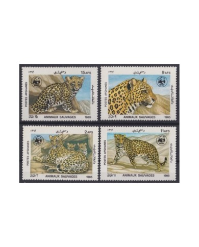 F-EX20776 AFGANISTAN MNH 1981 WWF ENDANGERED WILDLIFE LIONS TIGER FELINE.