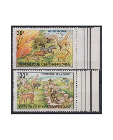 F-EX20812 CENTRAL AFRICA REP MNH 1984 WWF ENDANGERED WILDLIFE PROTECTED FAUNA.