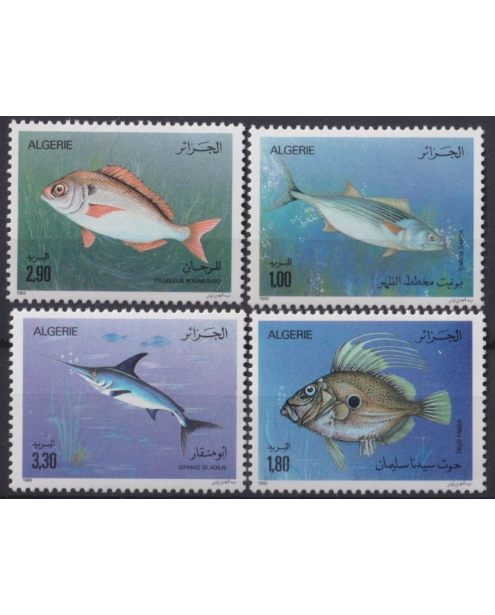 F-EX20770 ALGERIE ALGERIA ARGELIA MNH 1989 FISH PECES TIBURON SHARK