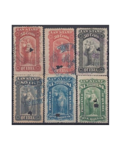 F-EX6263 CANADA REVENUE LAW STAMP QUEBEC STATE .