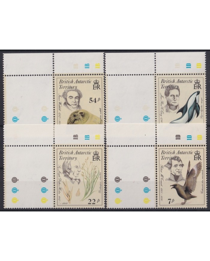 F-EX20791 BRISTISH ANTARCTIC TERRITORY MNH 1985 PHOCA ORCA FISH BIRD.