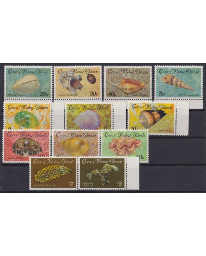 F-EX20804 COCS KEELING MNH 1985 SNAIL SHELL CARACOLES NOT COMPLETE .