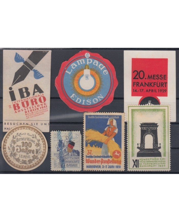 F-EX5769 GERMANY DEUTSCHLAND CINDERELLA STAMPS ELECTRIC EDISON MH - NO GUM.